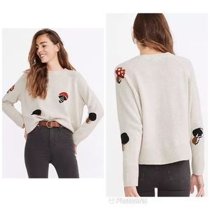 Madewell Xs Mushroom Intarsia Pullover 